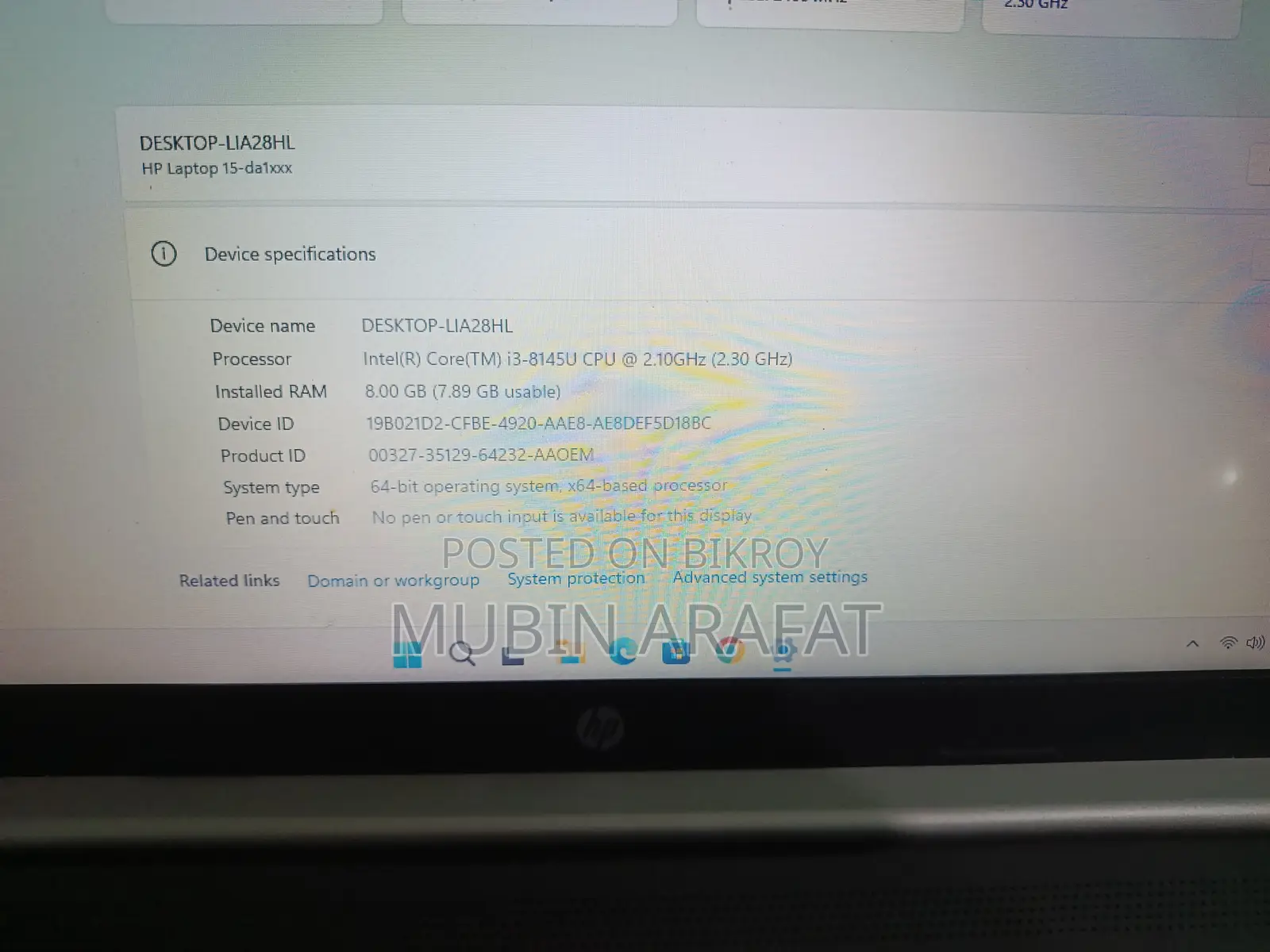 Laptop HP 15 8GB Intel Core I3 SSD 128GB