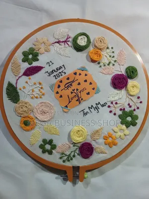 Custom Handmade Hoop Art