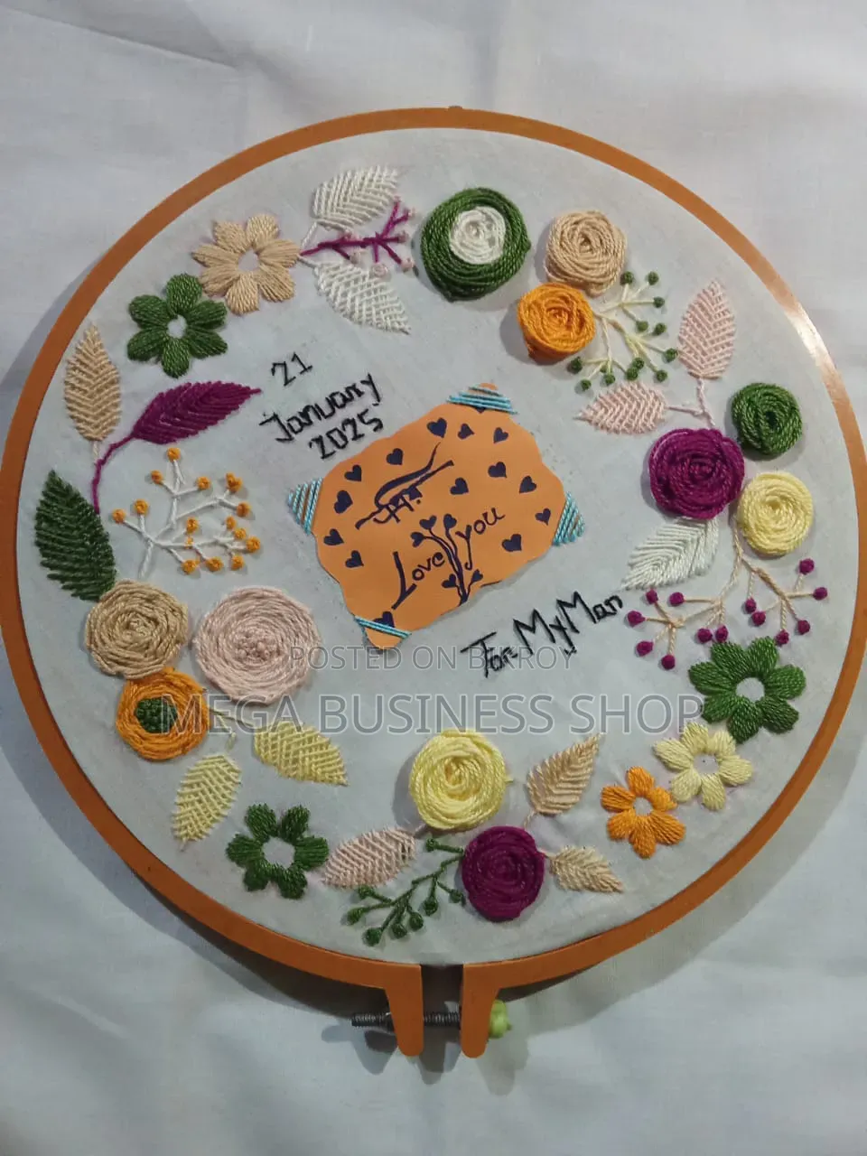 Custom Handmade Hoop Art
