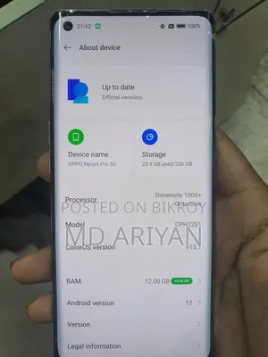 New Oppo Reno5 Pro 5G 256 GB Gray