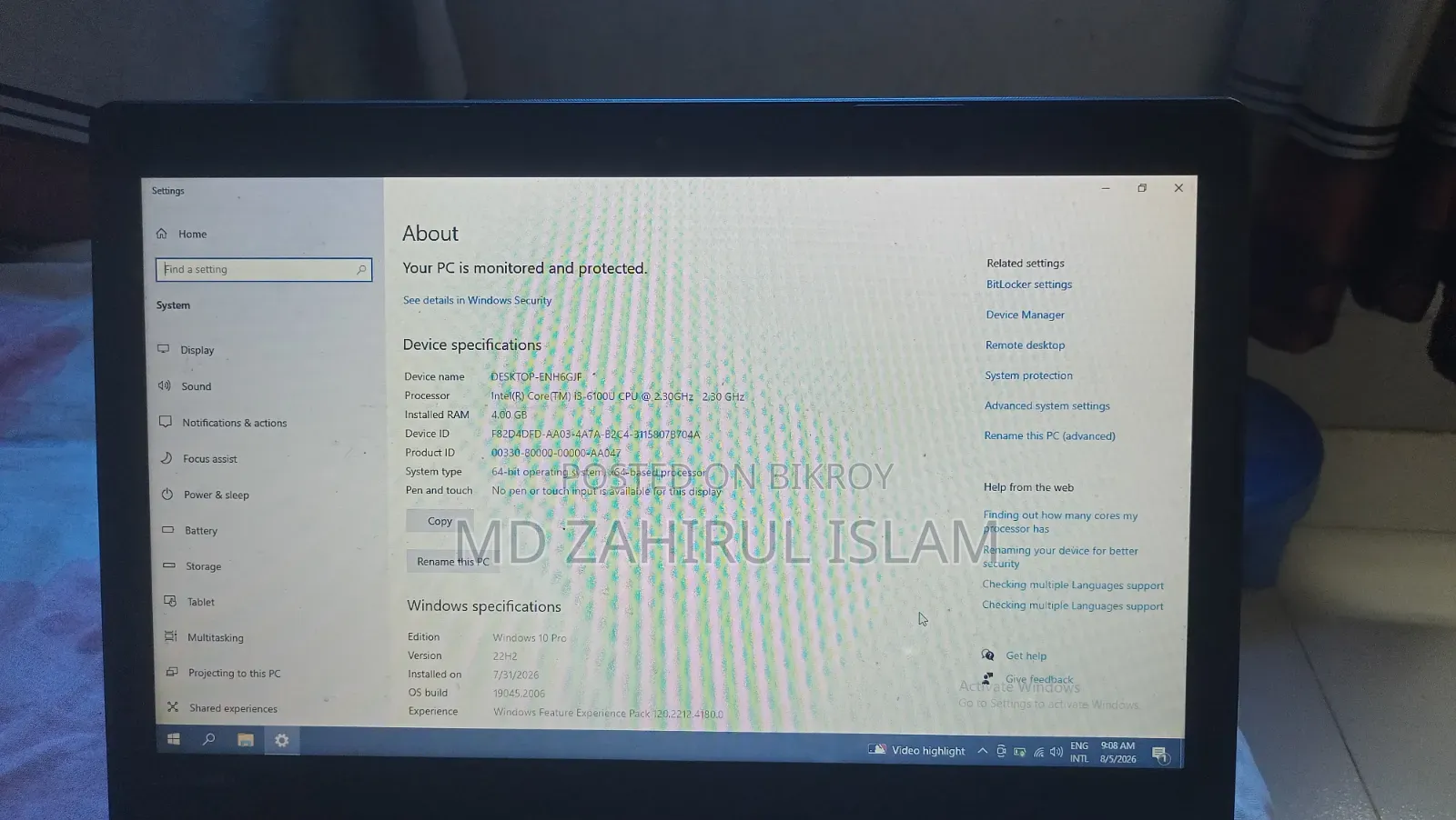 Laptop Lenovo IdeaPad 310 4GB Intel Core I3 HDD 1TB