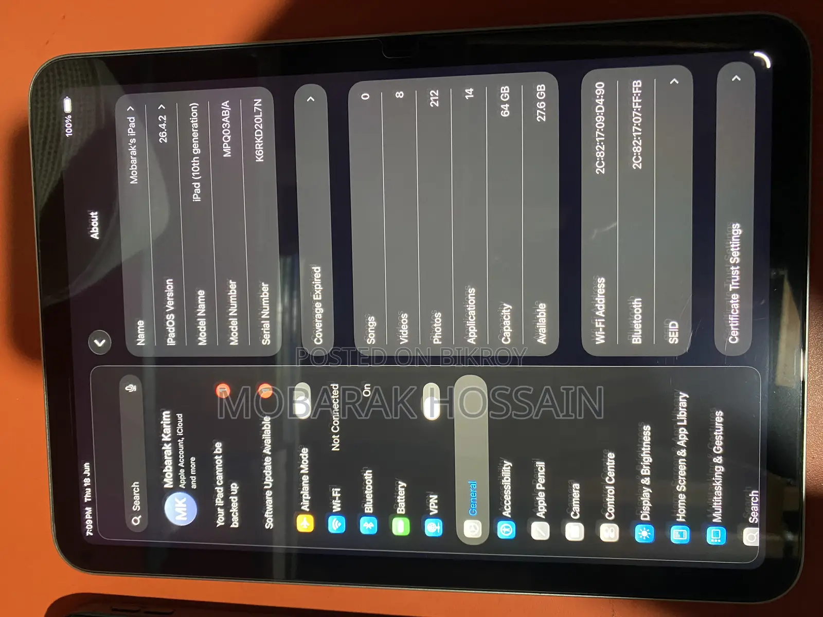 Apple iPad (2022) 64 GB Silver