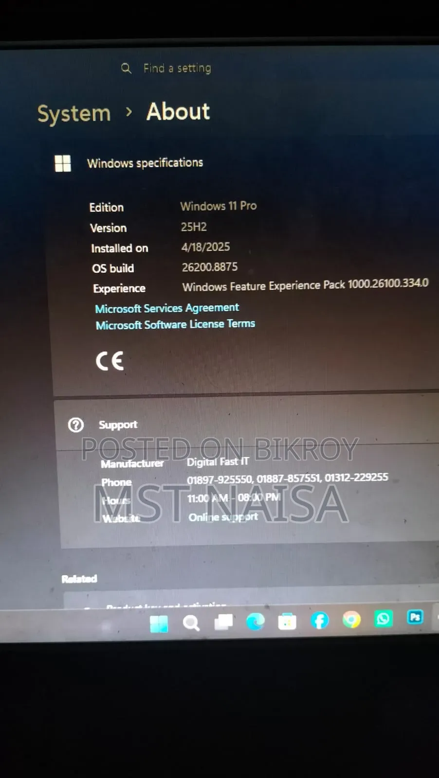 Desktop Computer 8GB Intel Core i5 SSD 128GB