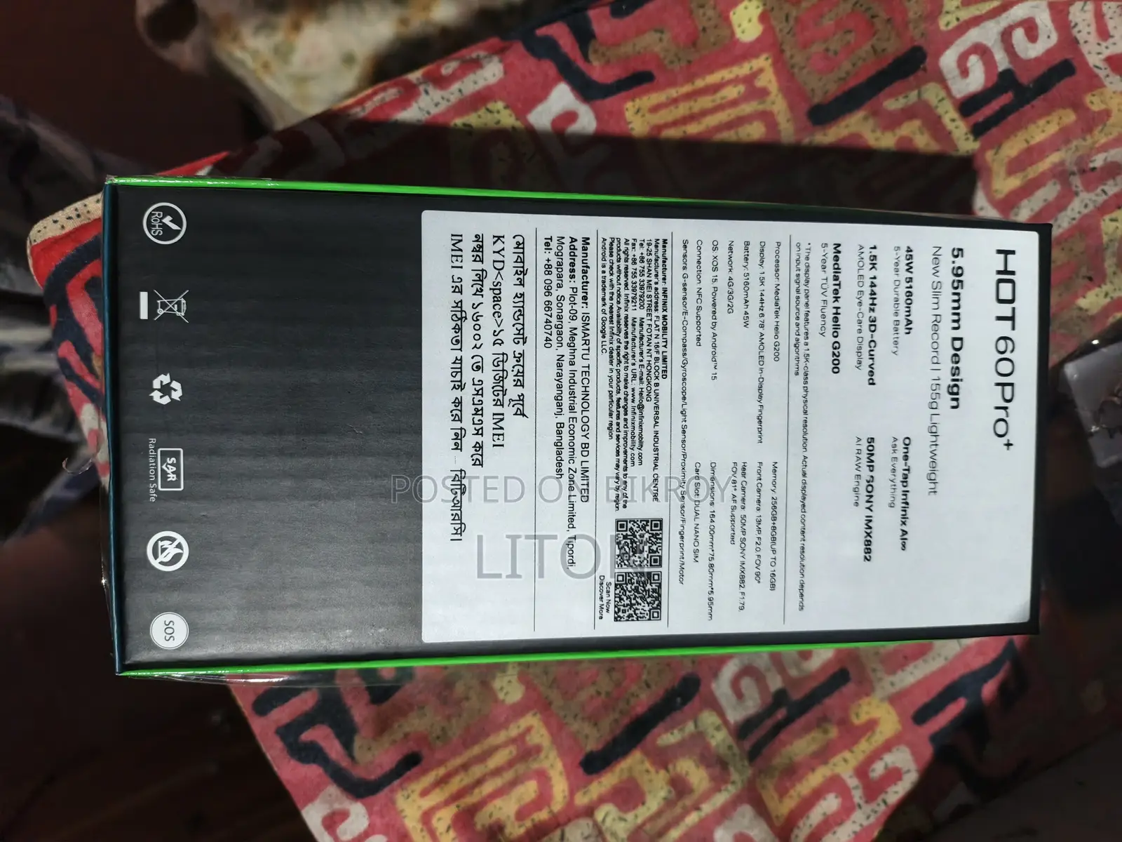 New Infinix Hot 60 Pro+ 256 GB Black