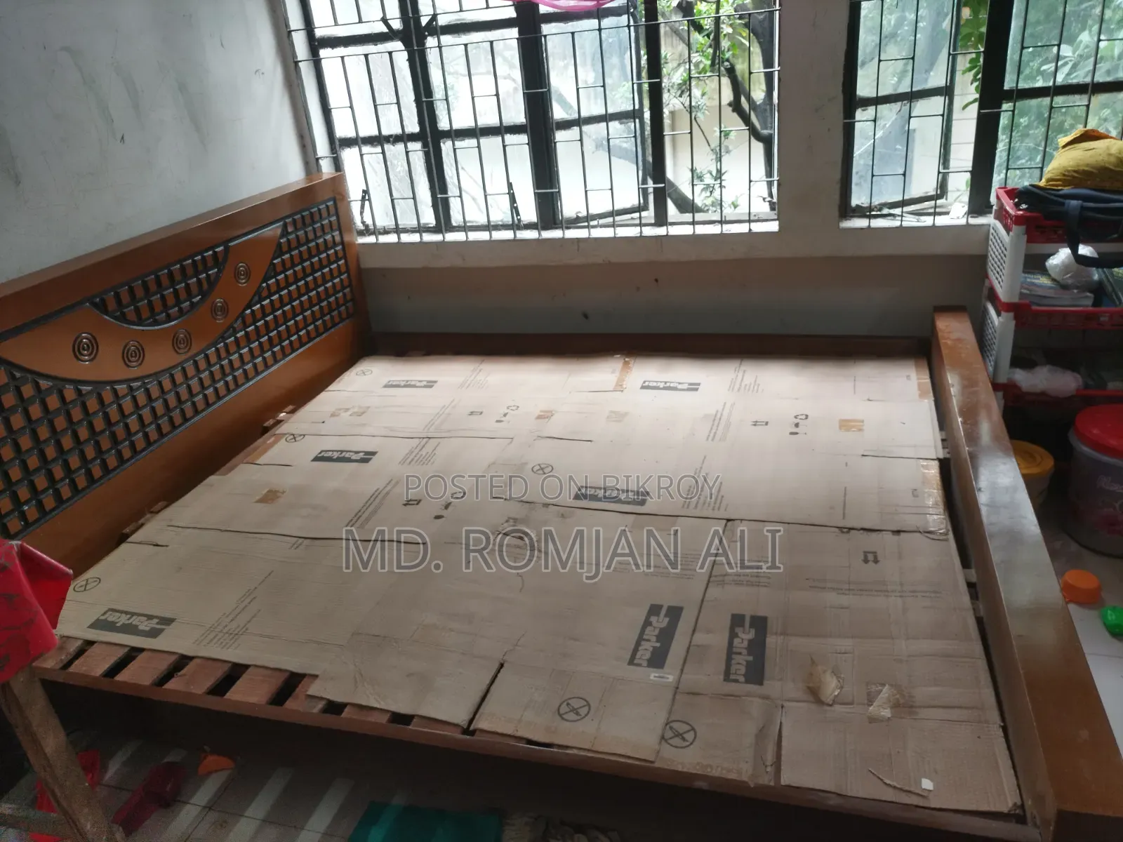 Malaysian Wood King Size Bed (Used)