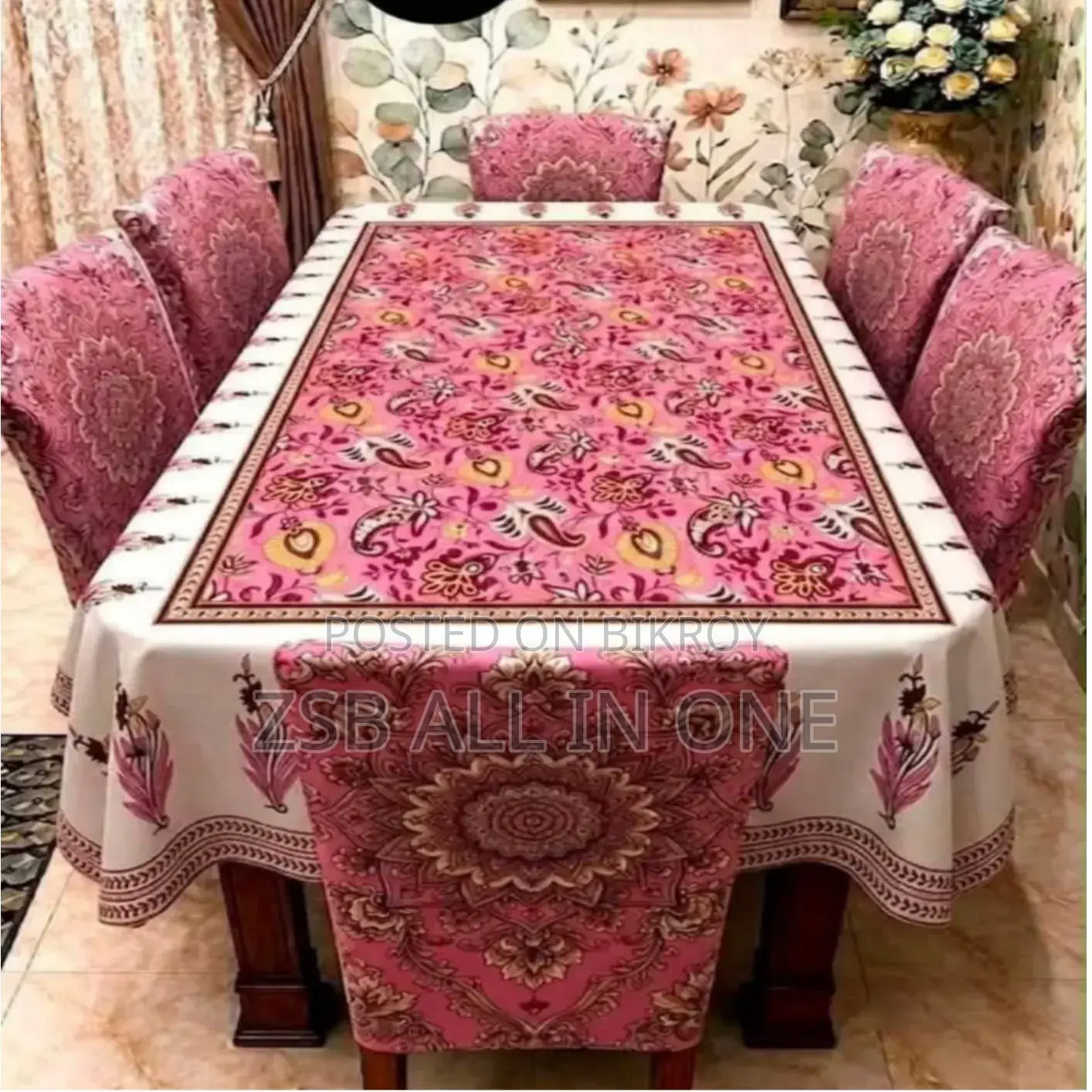 3D ডাইনিং টেবিল কাভার সেট