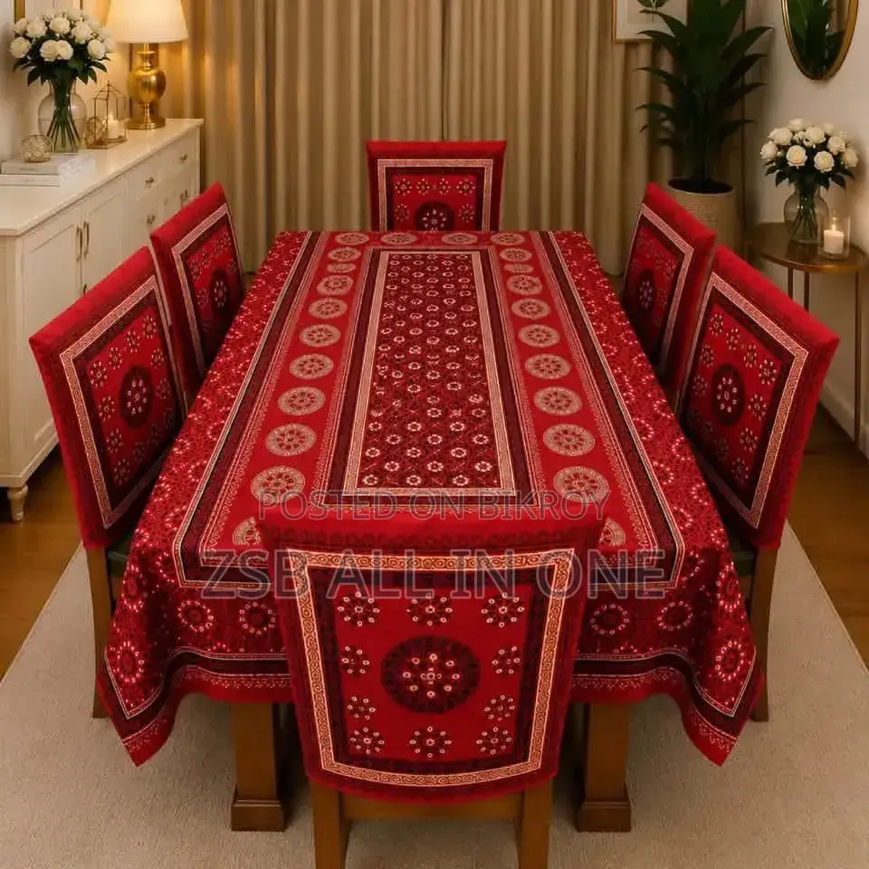 3D ডাইনিং টেবিল কাভার সেট