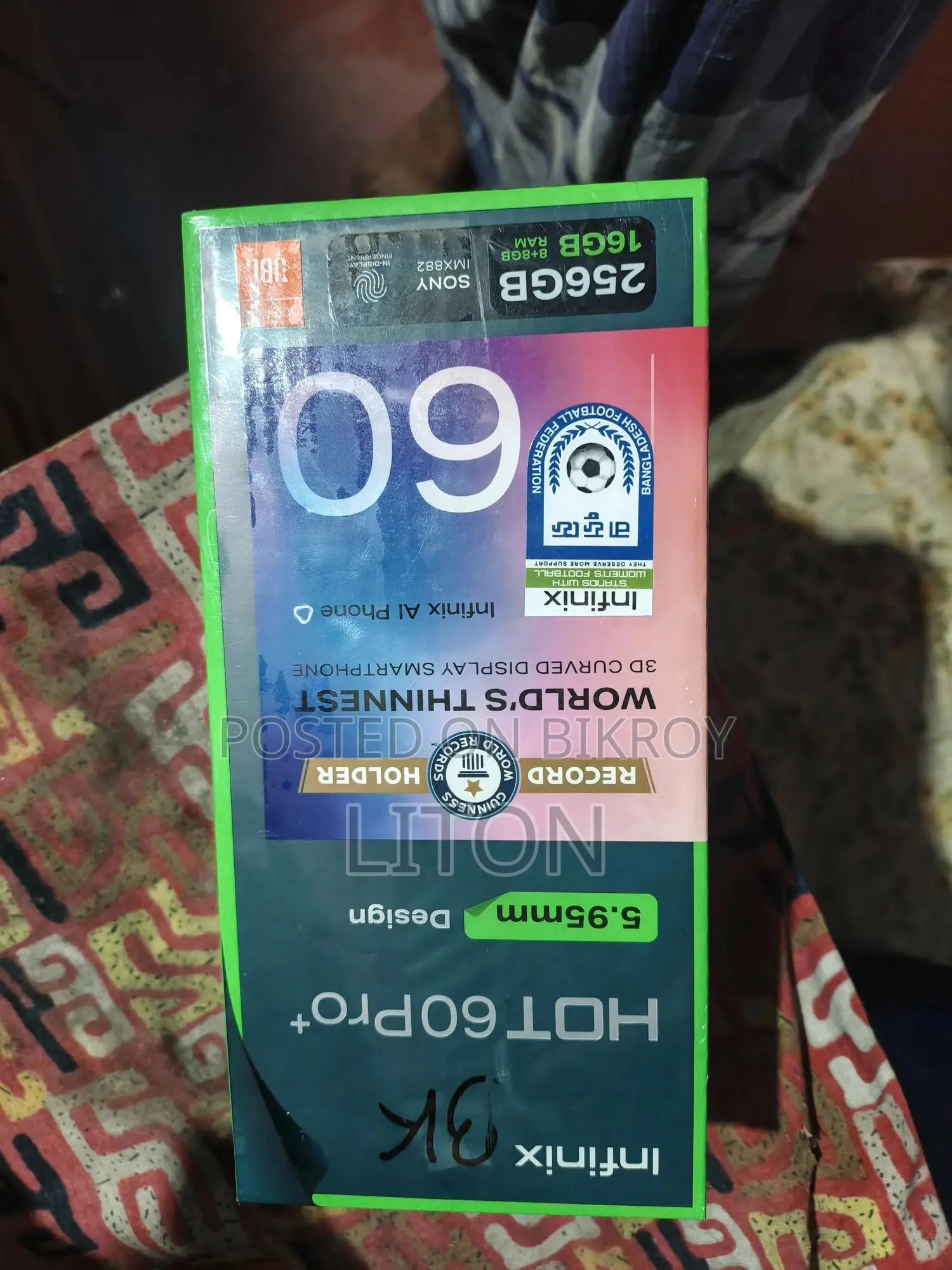 New Infinix Hot 60 Pro+ 256 GB Black