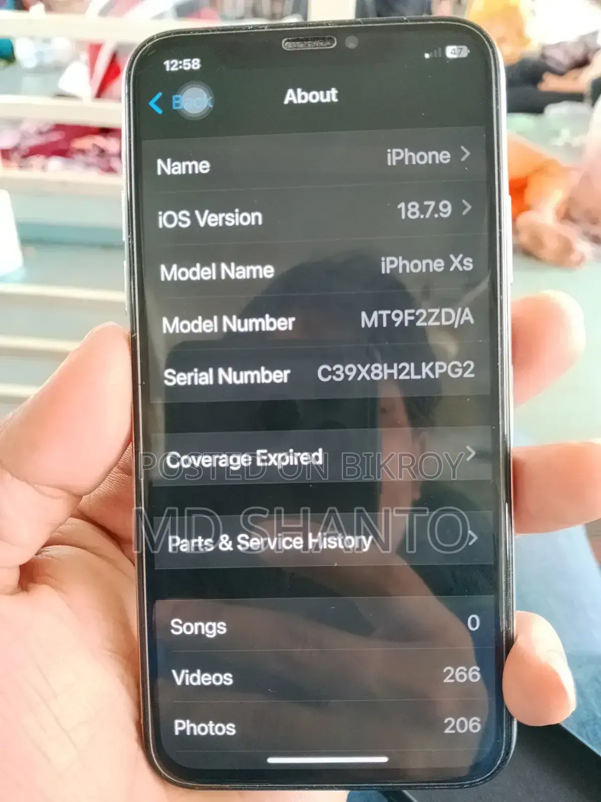 Apple iPhone XS 64 GB Silver