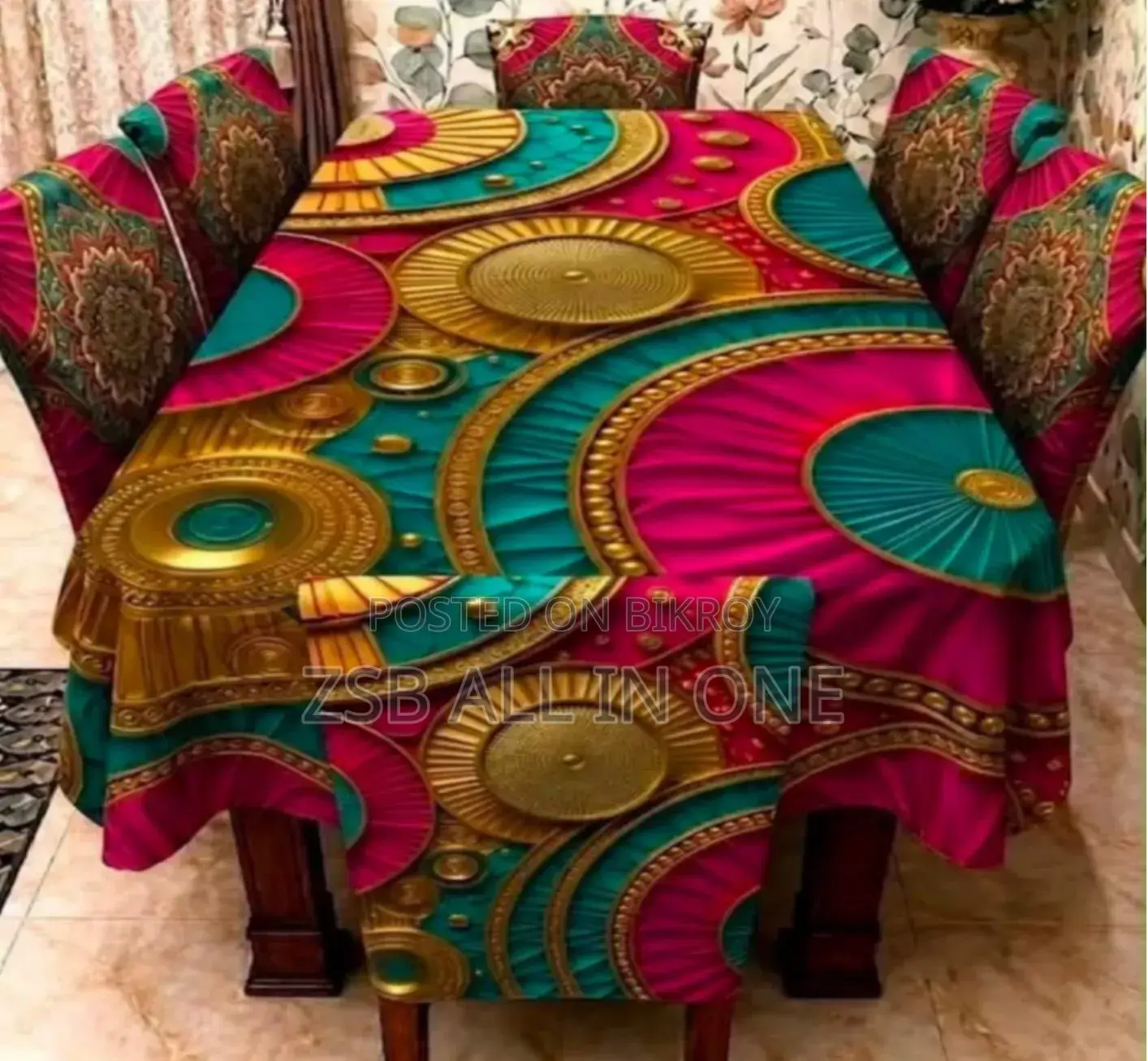 থ্রিডি ডাইনিং টেবিল কাভার সেট নতুন আপডেট