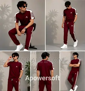Premium Tshirt and Trouser Tracksuit Set Summer Collection