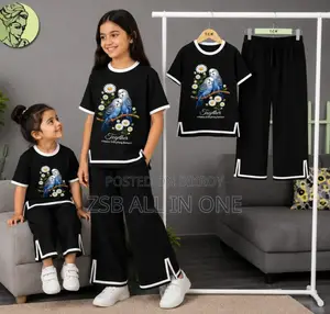 Girls Half Sleeve T-Shirt Pant Set
