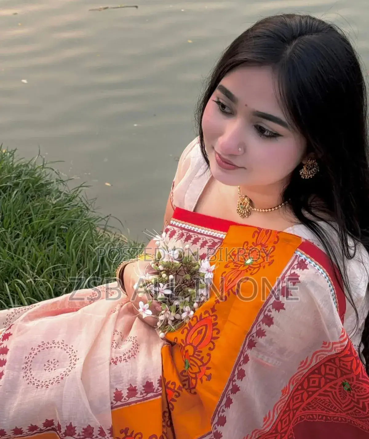 Half Silk Butik Sharee With Blouse Piece