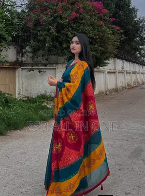 Half Silk Butik Sharee With Blouse Piece