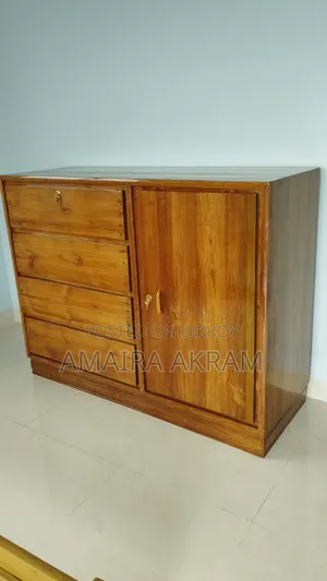 Original teak wood wardrobe. Newly varnished.