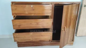Original teak wood wardrobe. Newly varnished.