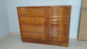 Original teak wood wardrobe. Newly varnished.