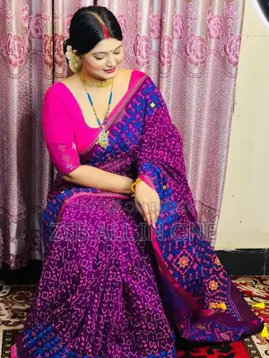 Semi Moslin Sharee With Blouse Piece