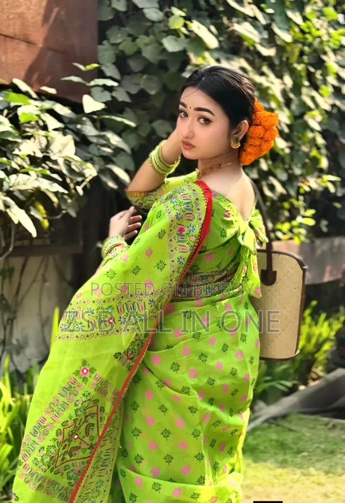 Semi Moslin Sharee With Blouse Piece