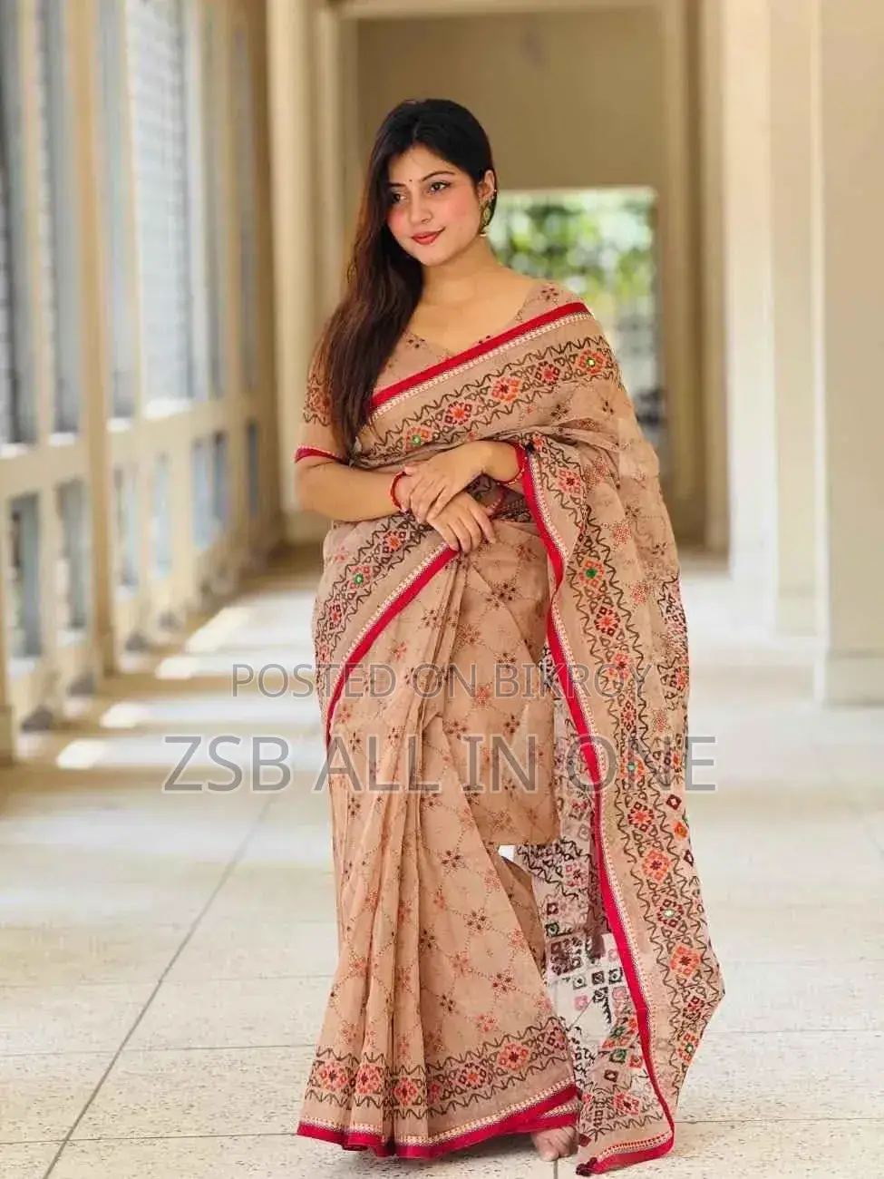 Semi Moslin Sharee With Blouse Piece