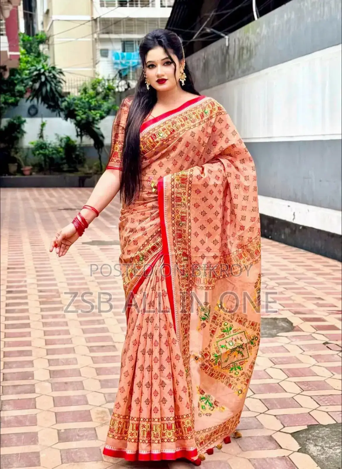 Semi Moslin Sharee With Blouse Piece