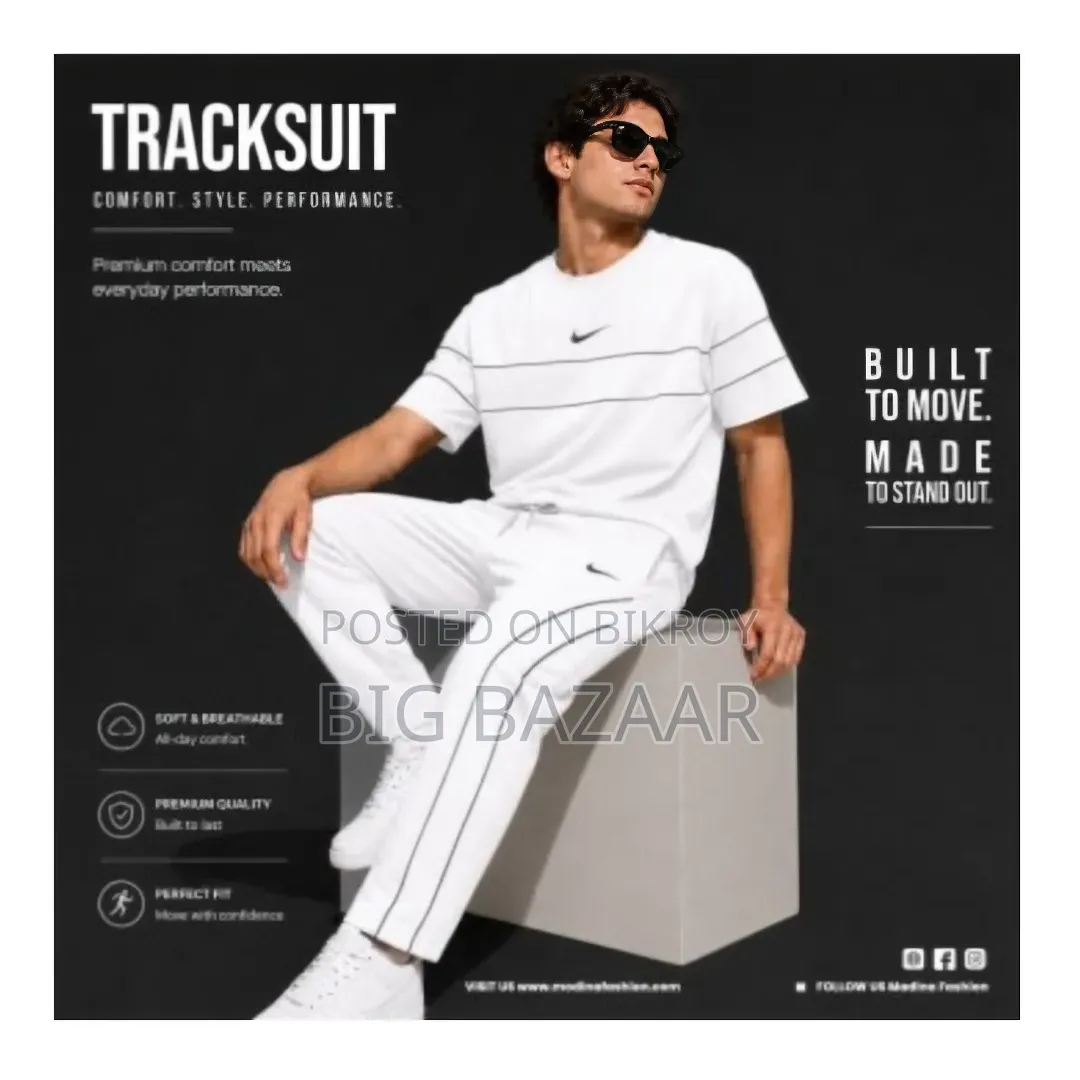 Premium Tshirt and Trouser Tracksuit Set for Men