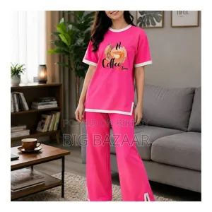 Ladies Half Sleeve T-Shirt Pant Set