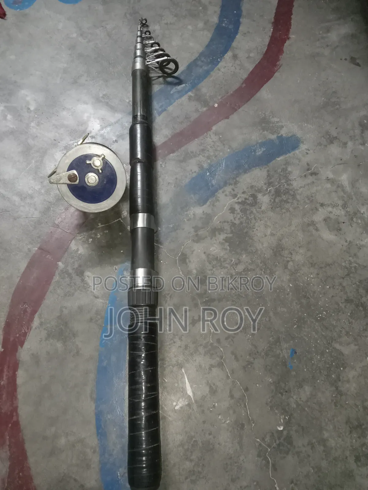 Fiber fishing rod and wheel machine for sale