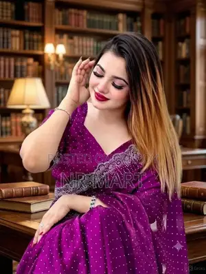 Stone Work Georgette Sari – With Blouse Piece