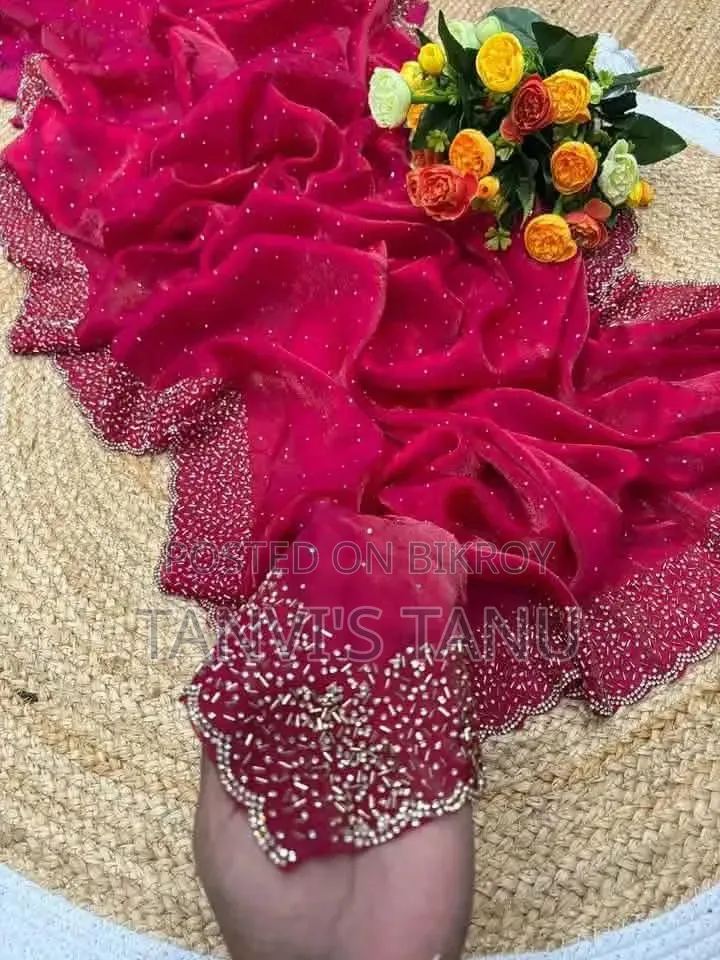 Georgette Stone Work Saree!