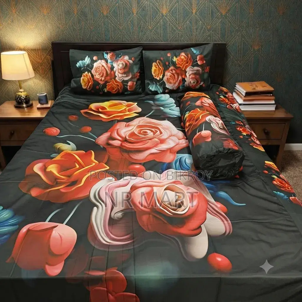 3D Printed Bedsheet 4-Piece Set - King Size