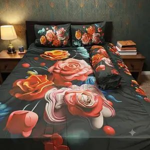3D Printed Bedsheet 4-Piece Set - King Size