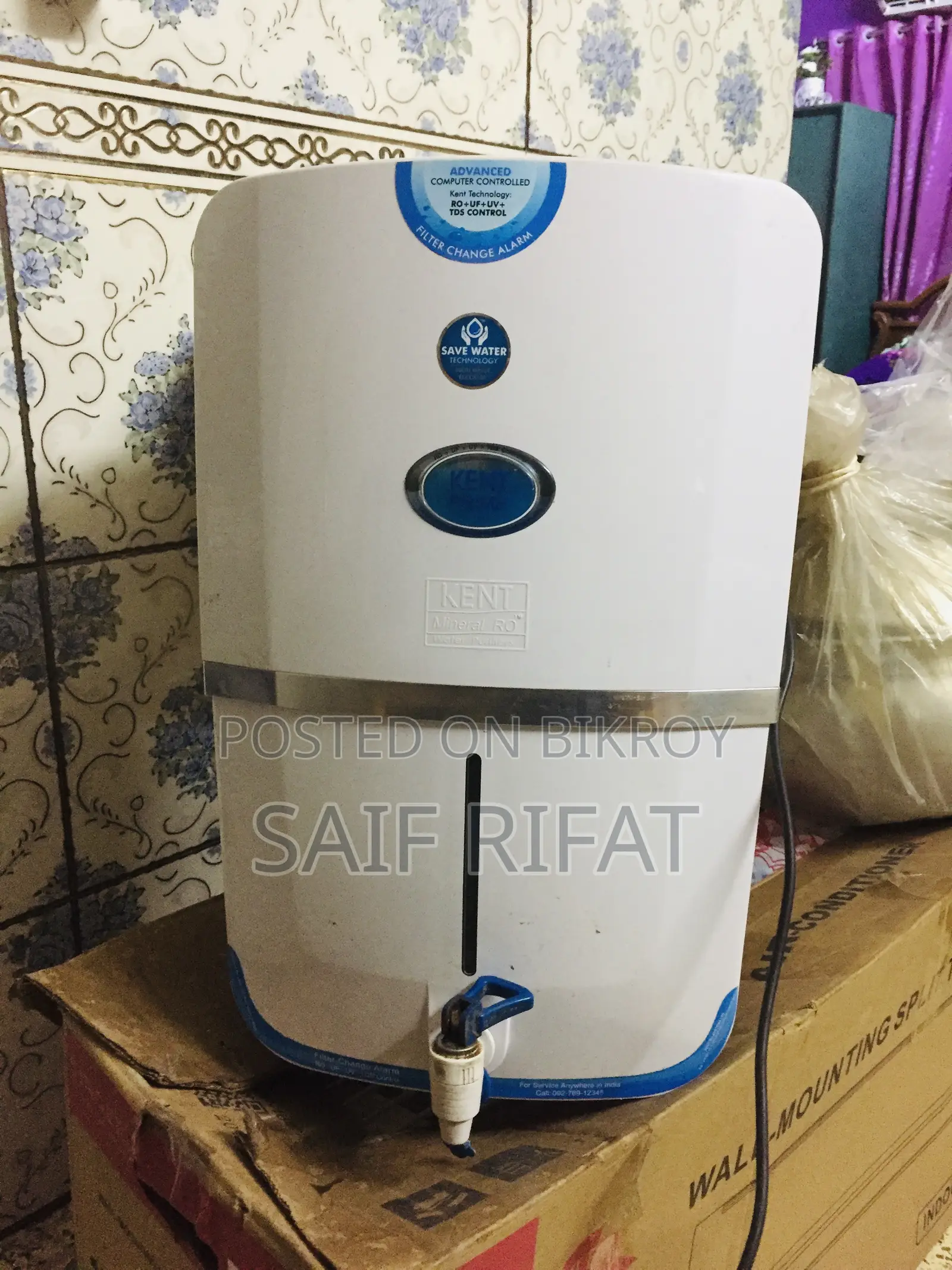 KENT Prime Advanced RO Water Purifier (9 Litre) - Excellent Condition