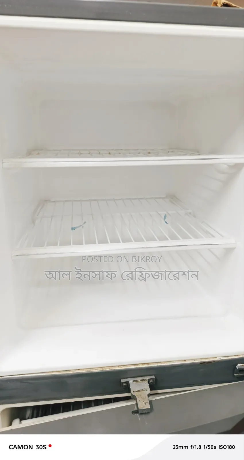 A 16.5 cubic feet refrigerator will be sold