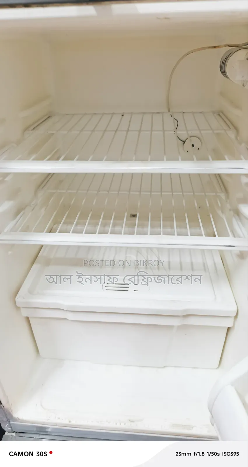 A 16.5 cubic feet refrigerator will be sold
