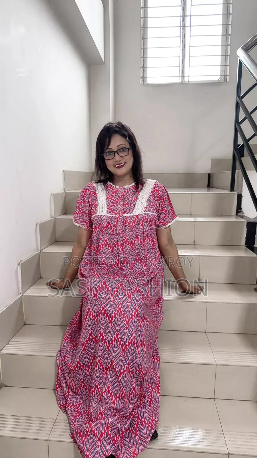 গরমে আরামদায়ক কটন মেক্সি।