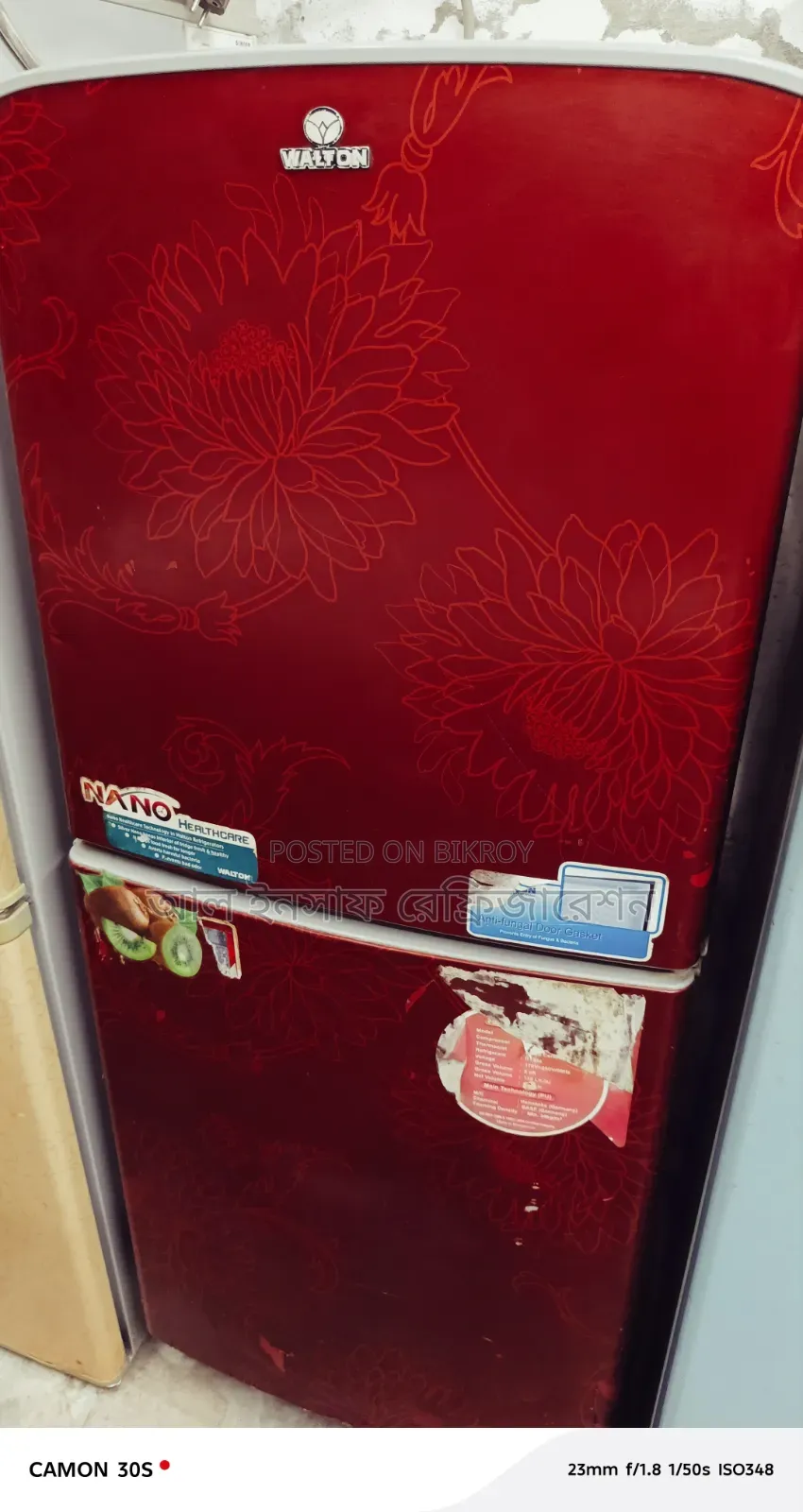 A Walton 9.5 CFT fridge will be sold