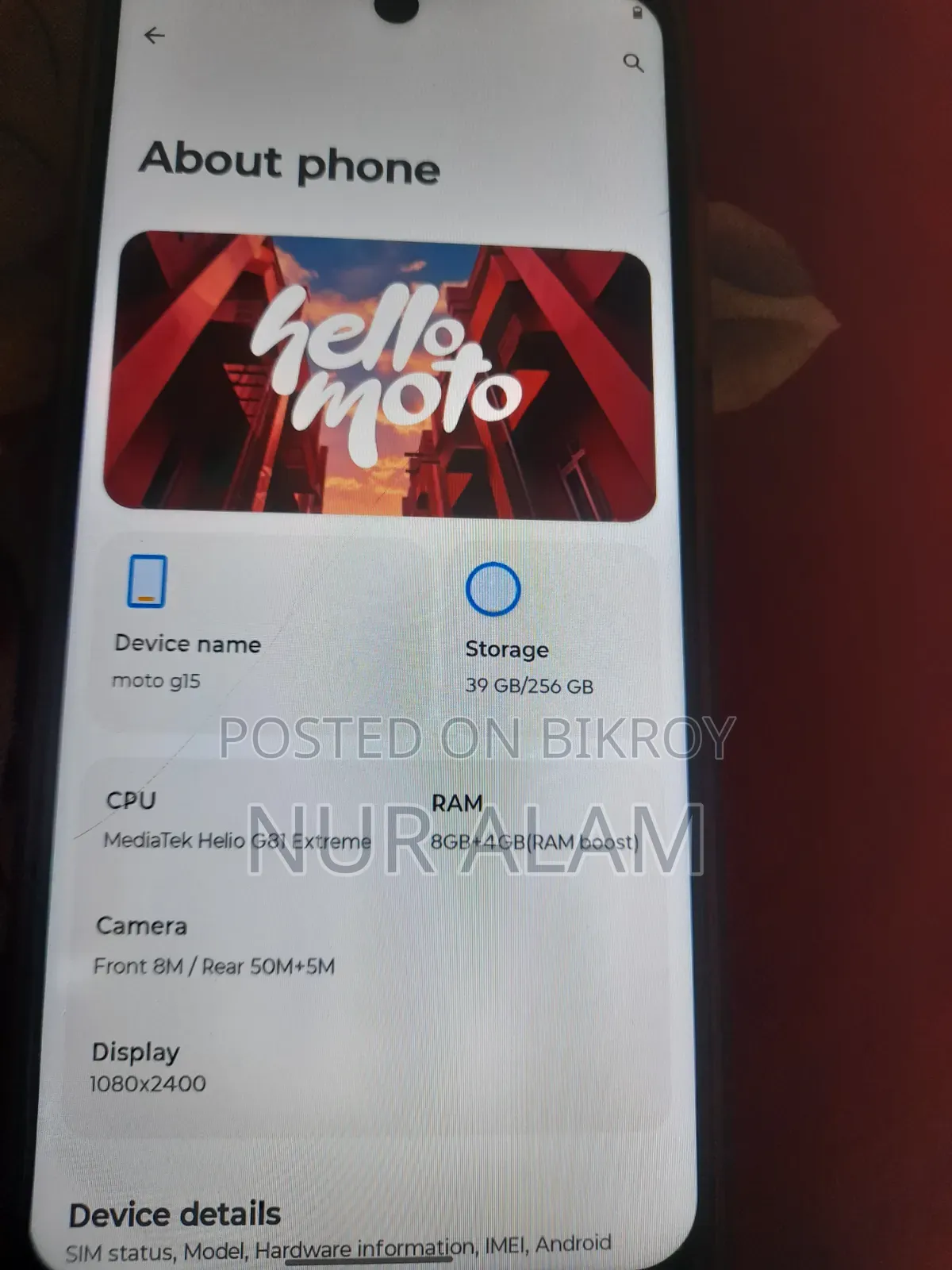 Motorola Moto G15 256 GB Gray