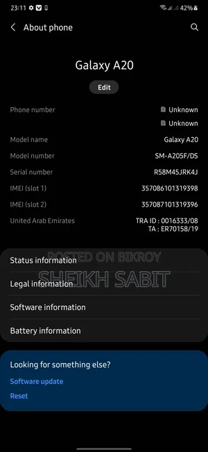Samsung Galaxy A20 32 GB Blue