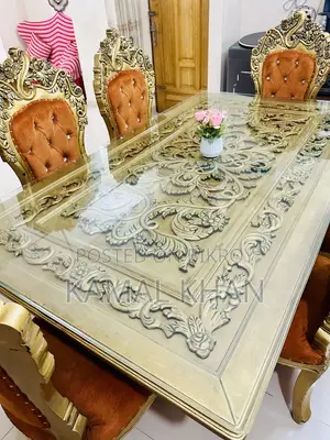 ৬ চেয়ারের সেগুন কাঠের ডাইনিং সেট (ভিক্টোরিয়া ডিজাইন)