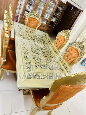 ৬ চেয়ারের সেগুন কাঠের ডাইনিং সেট (ভিক্টোরিয়া ডিজাইন)