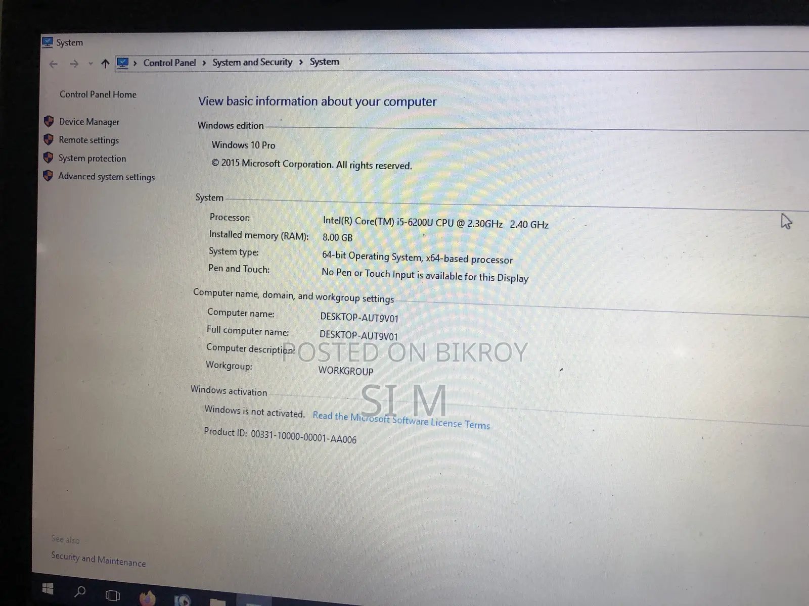 ল্যাপটপ 8GB ইন্টেল কোর i5 SSD 1T