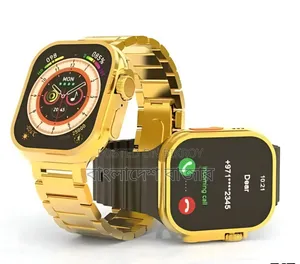 HK 9Ultra Smartwatch Golden Edition (Dual Straps) – Gold Color