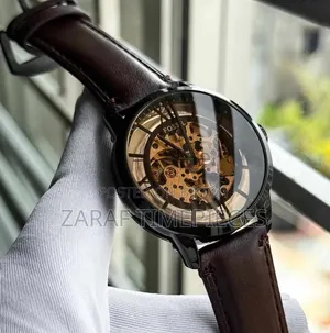 FOSSIL স্কেলিটন অটোমেটিক - লেদার বেল্ট