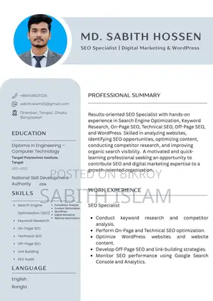 Open to Work – SEO Intern / Junior SEO Executive