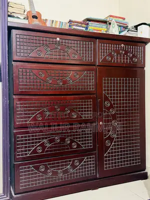 Premium Quality 5 Drawer Combo Wardrobe With Side Cabinet (Used/Fresh)