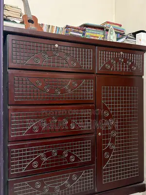 Premium Quality 5 Drawer Combo Wardrobe With Side Cabinet (Used/Fresh)