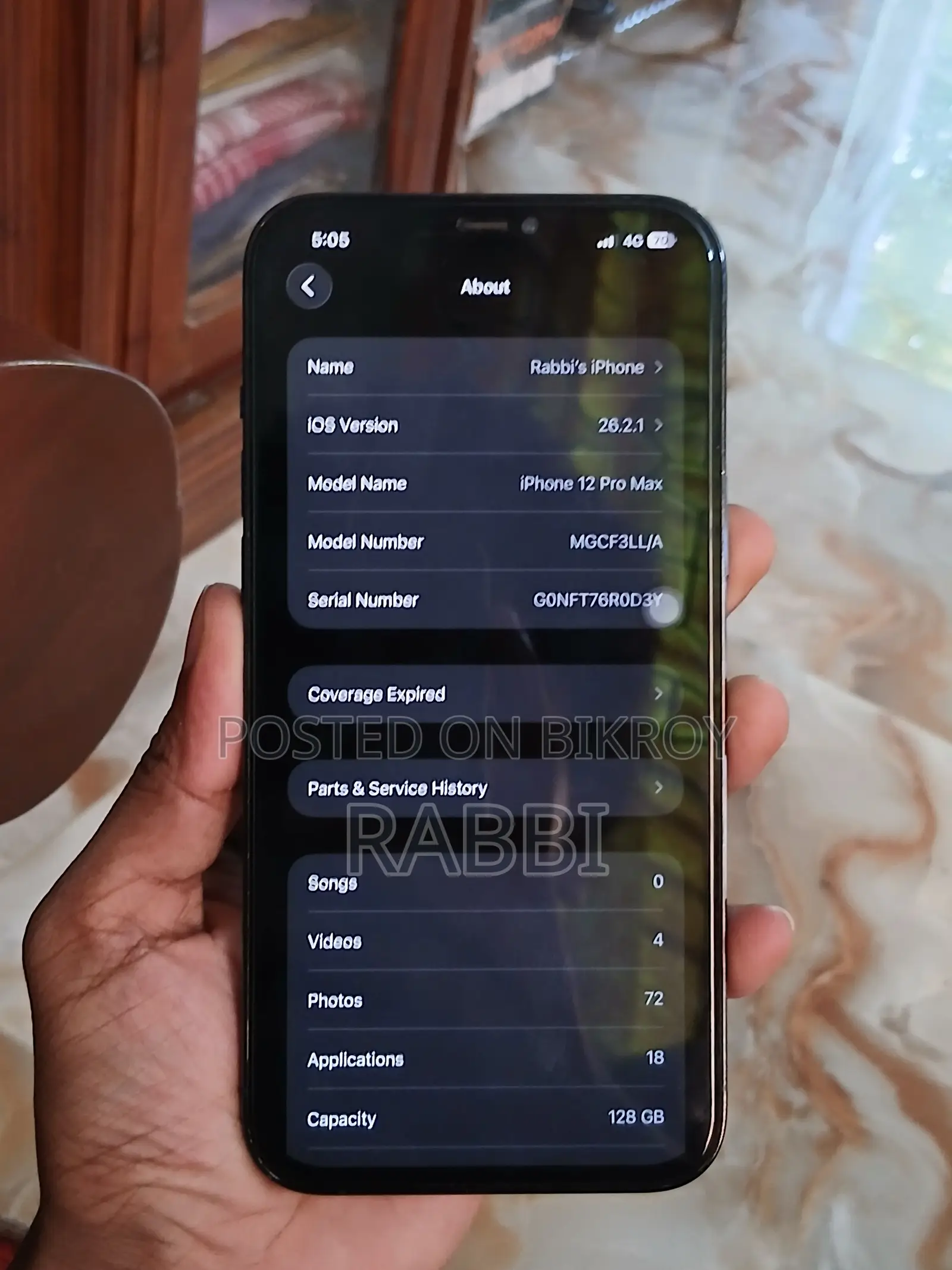 অ্যাপল আইফোন ১২ প্রো ম্যাক্স ১২৮ জিবি গ্রাফাইট