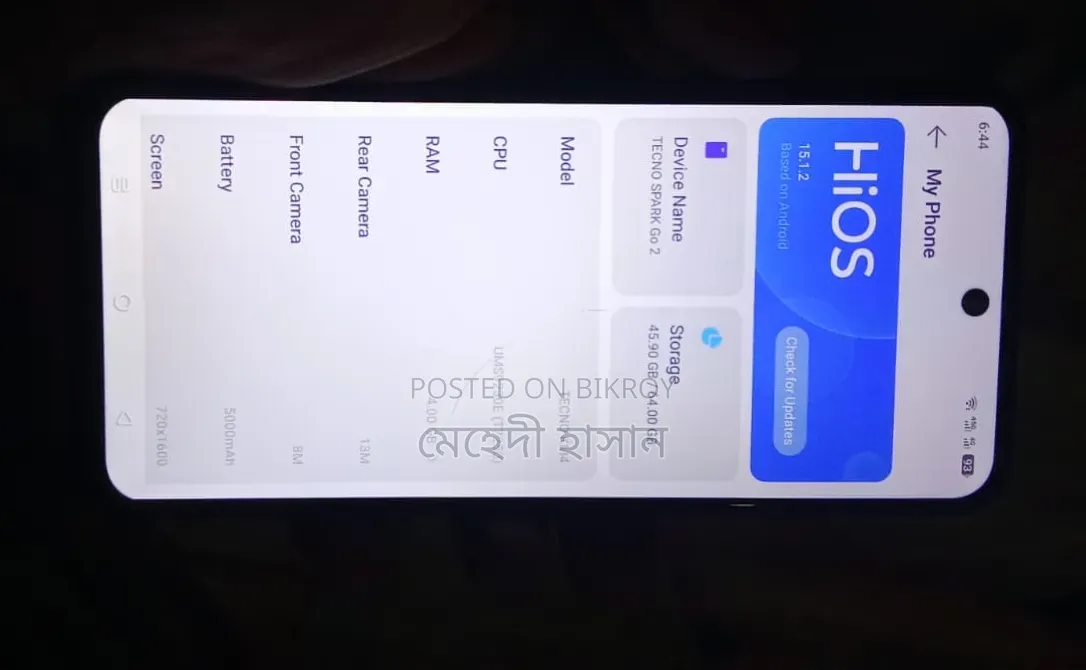 টেকনো স্পার্ক গো ৬৪ জিবি ব্ল্যাক