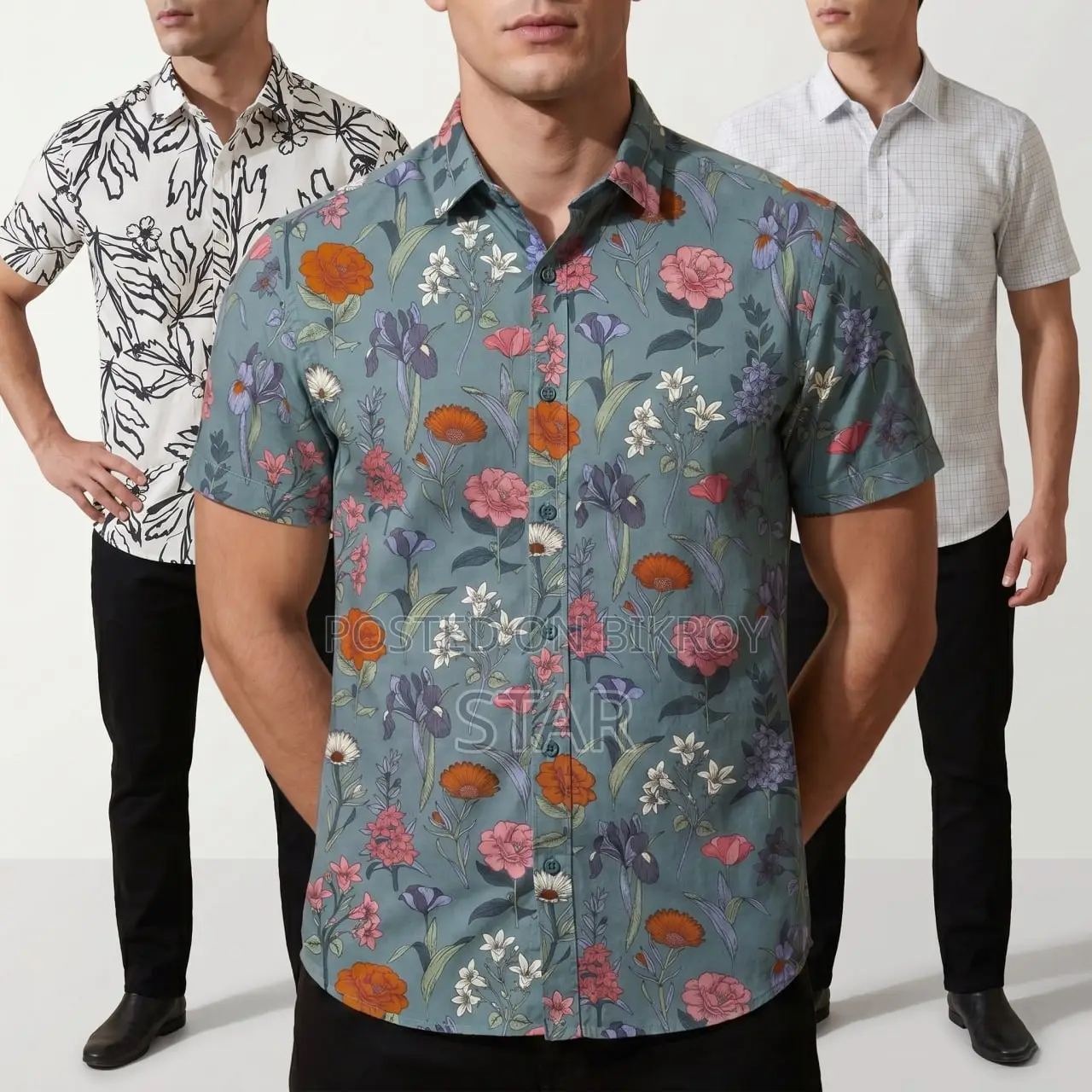 Formal Half Sleeve Printed Shirt 3PCS Combo Offer